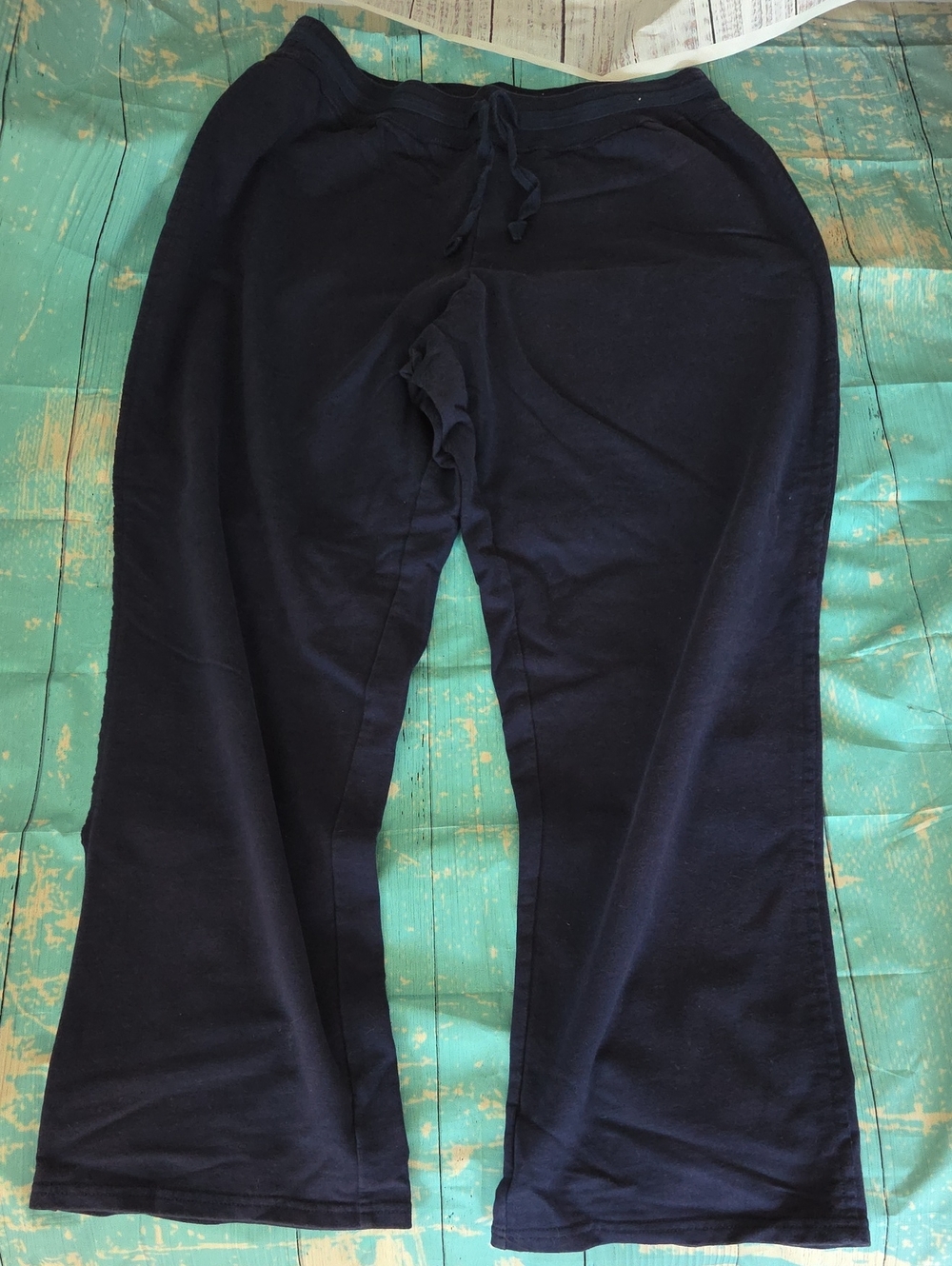 Just My Size Women's Wide Leg Pants in Navy Blue